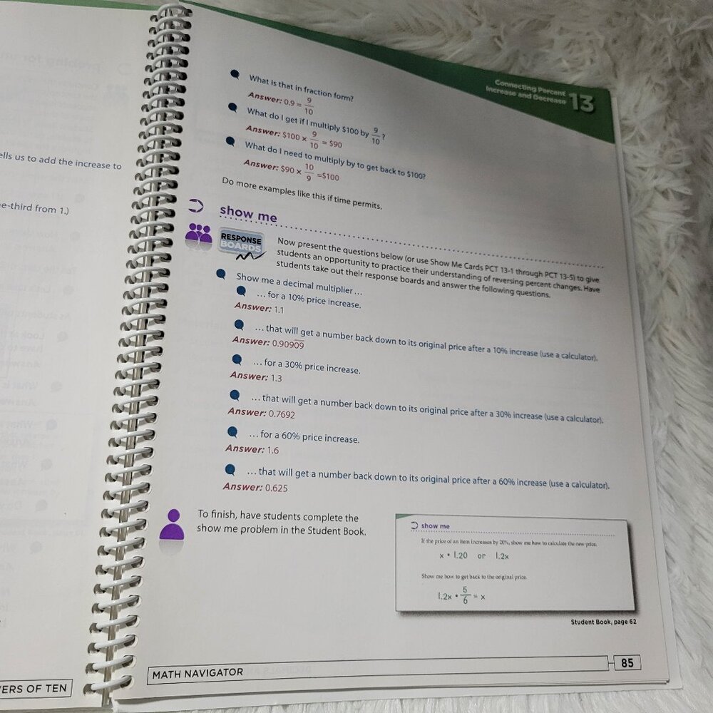 Pearson Math Navigator Percents Bundle Set - Picture 4 of 8